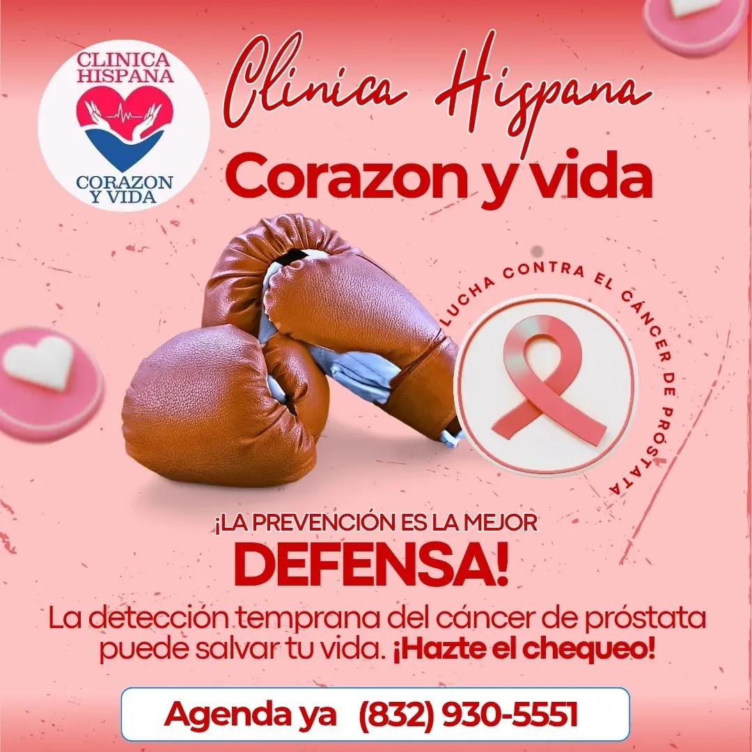 Promoción de prevención del cáncer de próstata en Clínica Hispana Corazón y Vida, Pasadena TX